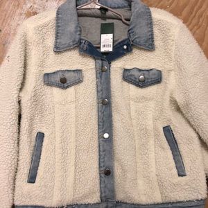 wild fable sheepskin jean jacket